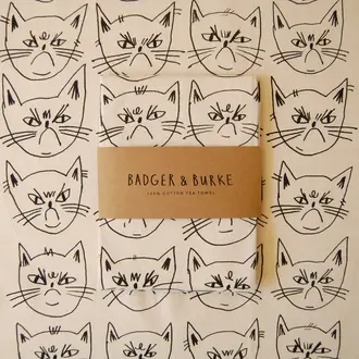 Badger & Burke Badger & Burke Snitty Kitty Life is Beautiful Tea Towel