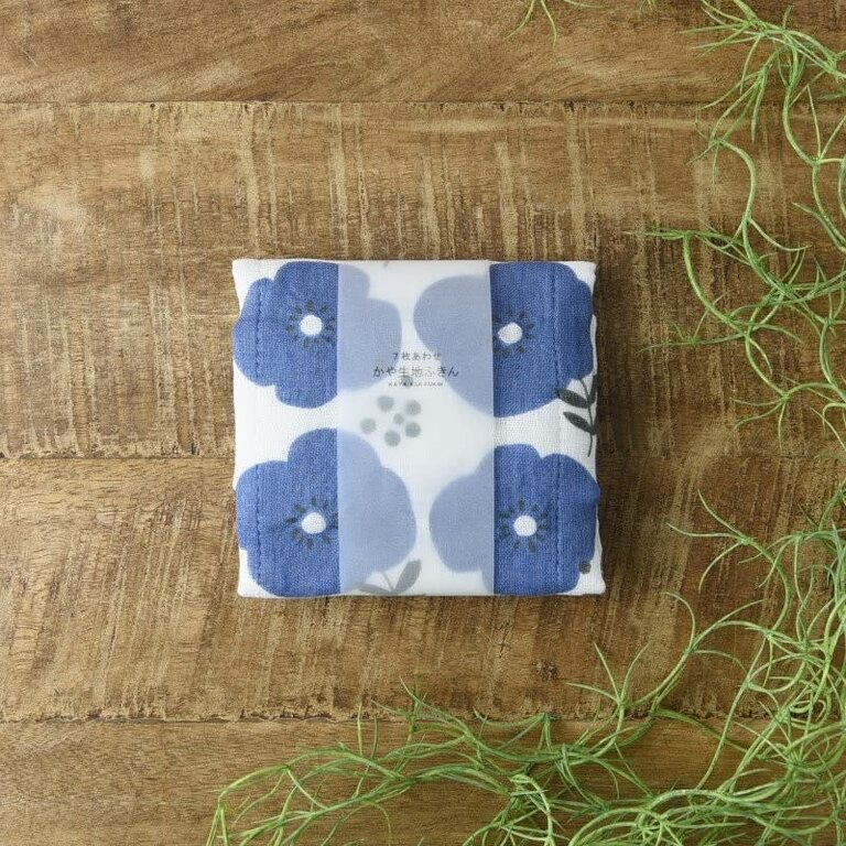 Ya-Ma Ya-Ma Japan Kaya Cloth Blue Flower