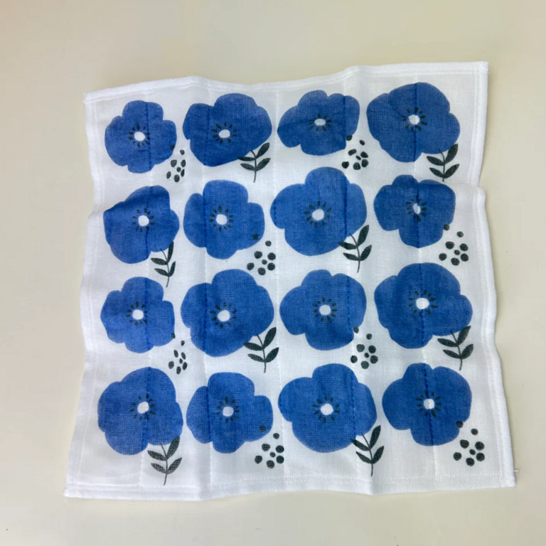 Ya-Ma Ya-Ma Japan Kaya Cloth Blue Flower