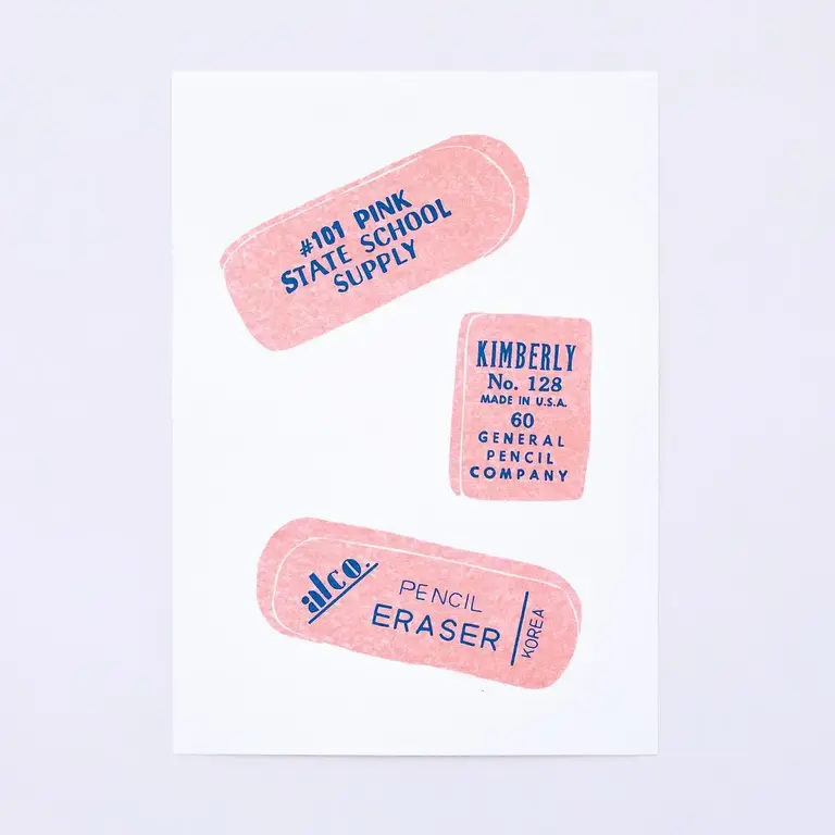 Lisa Congdon Lisa Congdon Three Erasers Mini Risograph 5x7 (unframed)