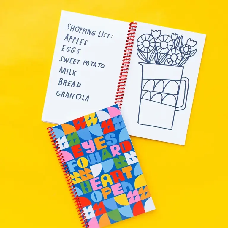 Lisa Congdon Lisa Congdon Blank Spiral Journal Eyes Open Heart Forward