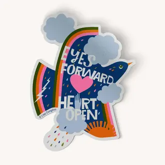 Lisa Congdon Lisa Congdon Eyes Forward Heart Open XL Sticker