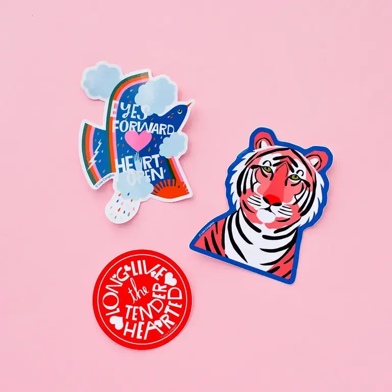 Lisa Congdon Lisa Congdon Eyes Forward Heart Open XL Sticker