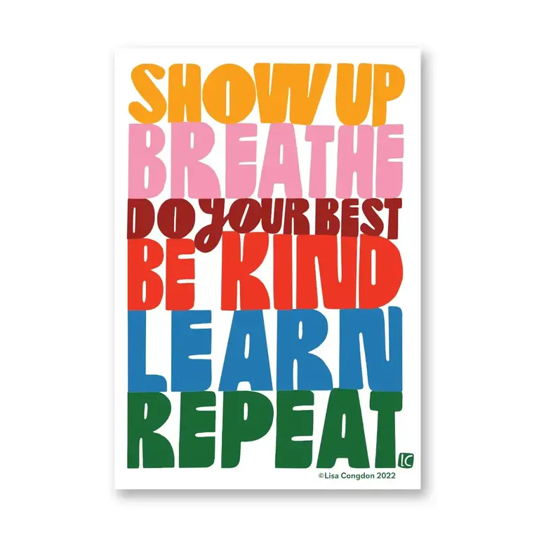 Lisa Congdon Lisa Congdon Show Up Breathe XL Sticker