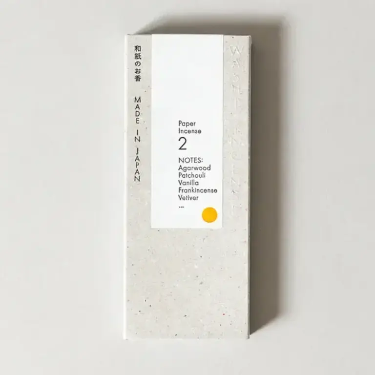 Mori Japanese Washi Paper Incense Strips #2 Elegant Agarwood