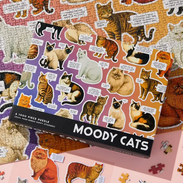 Raincoast Books Raincoast Moody Cats Puzzle 1000 pce