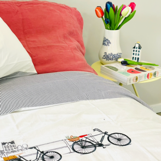 Sylvie Thiriez Sylvie Thiriez Embroidered Duvet Cover Amsterdam