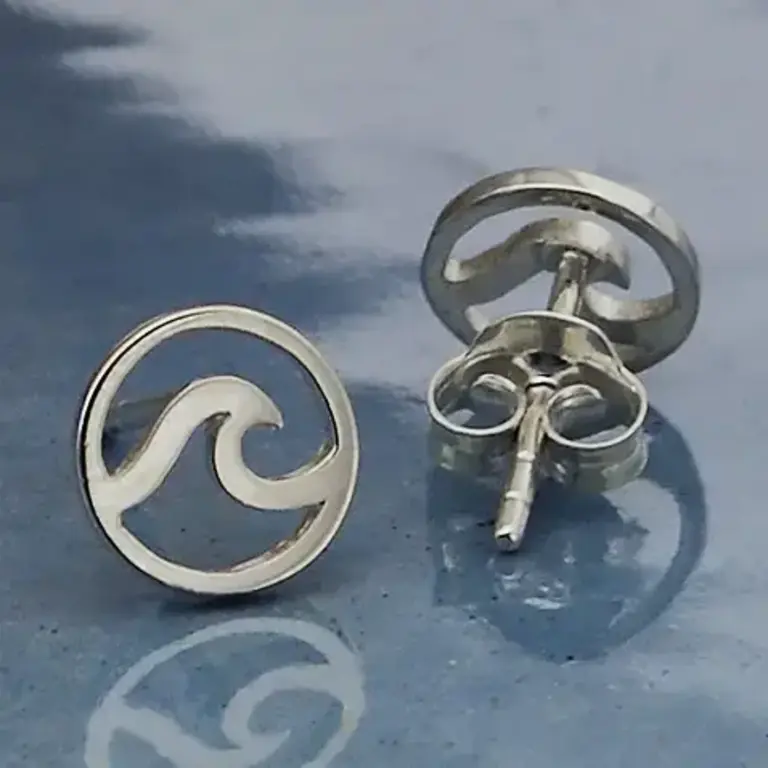 Nina Designs ND Wave Earrings Sterling Silver