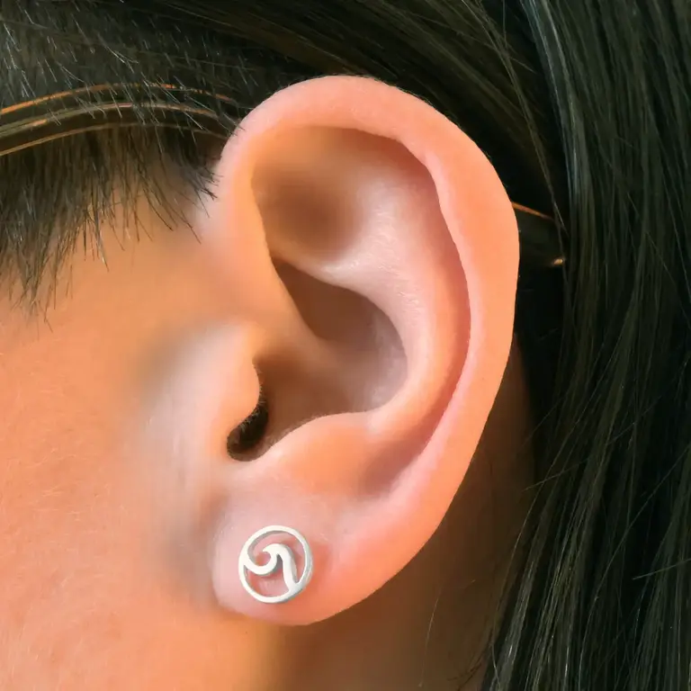 Nina Designs ND Wave Earrings Sterling Silver