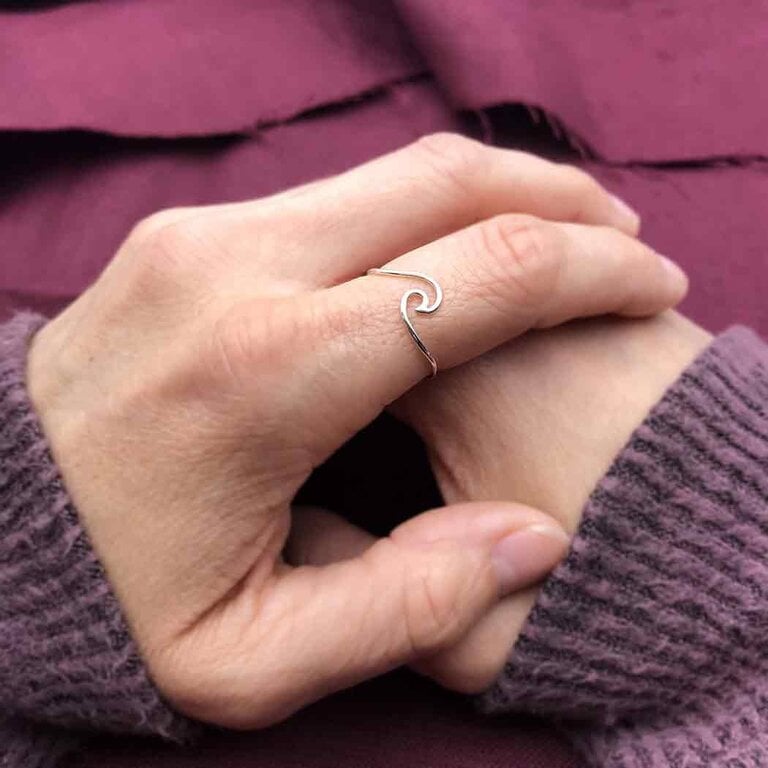 Nina Designs ND Sterling Silver Wave Ring