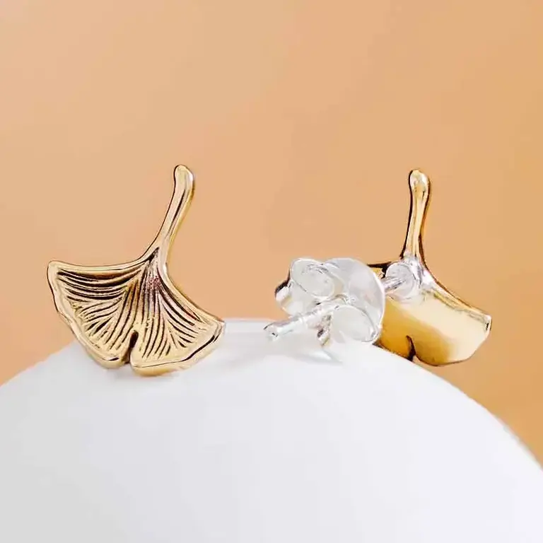 Nina Designs ND Ginko Stud Earrings Bronze