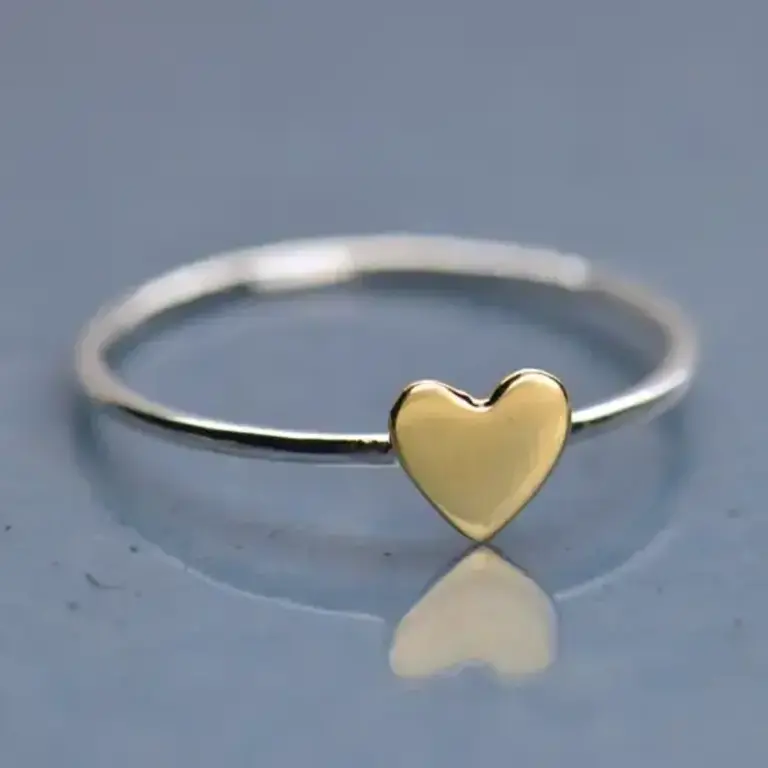 Nina Designs ND Tiny Heart Ring Bronze/Sterling Silver