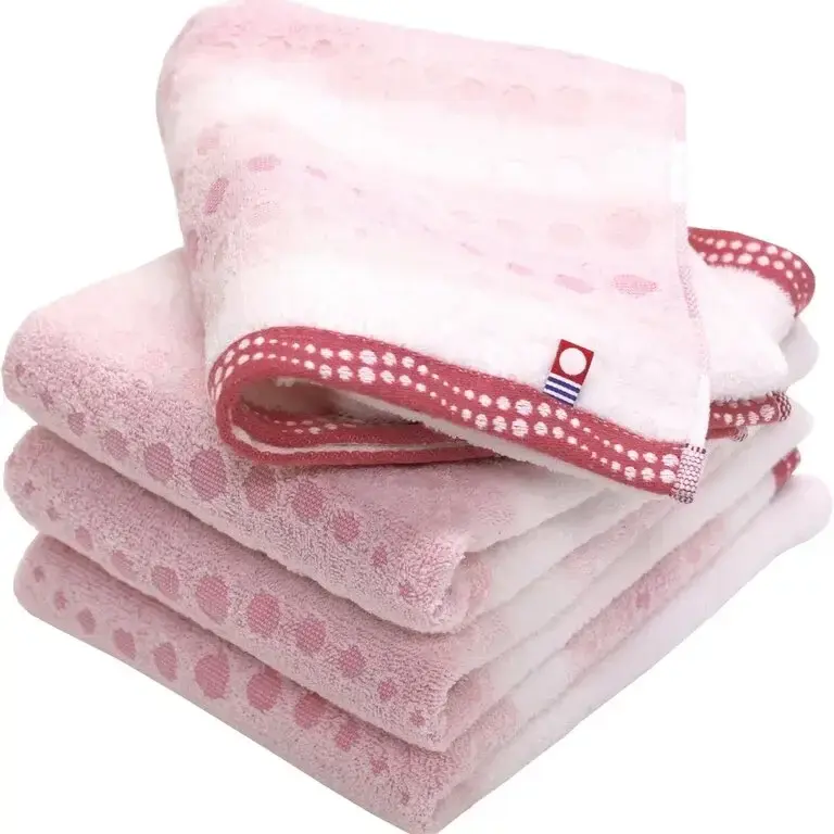 Nomu Nomu Japan Imabari Bath Towel Polka Dot Pink 70x120cm