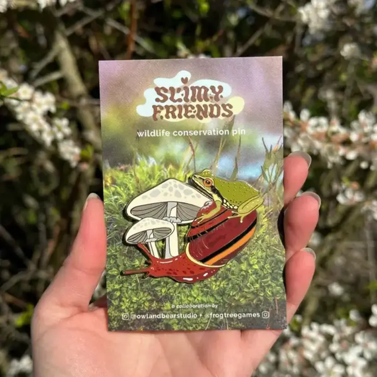 Owl & Bear Owl & Bear Big Red Snail Enamel Charity Pin
