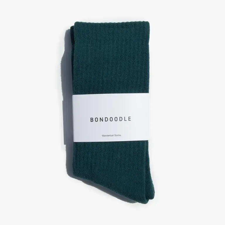 Bondoodle Bondoodle Classic Ribbed Sport Crew - Nightswim Green