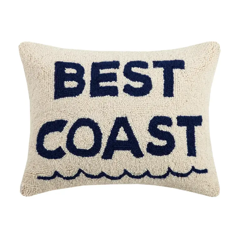 PK Handcraft Tufted Wool Best Coast Pillow 18 x 14" w. Insert