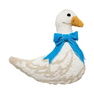 PK Handcraft Tufted Wool Goose Shaped Pillow