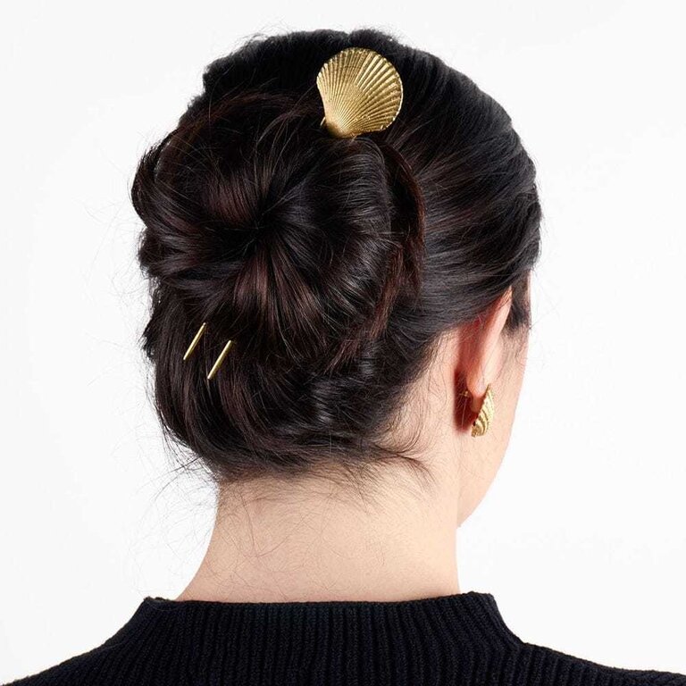 Ink + Alloy Ink + Alloy Sutton Shell Hair Stick Brass