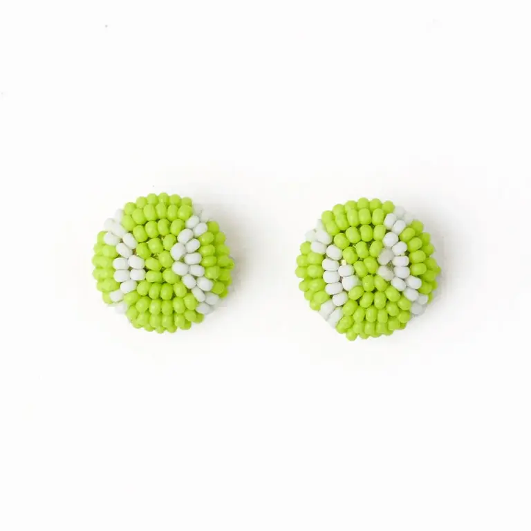 Ink + Alloy Ink + Alloy Coco Tennis Ball Beaded Studs