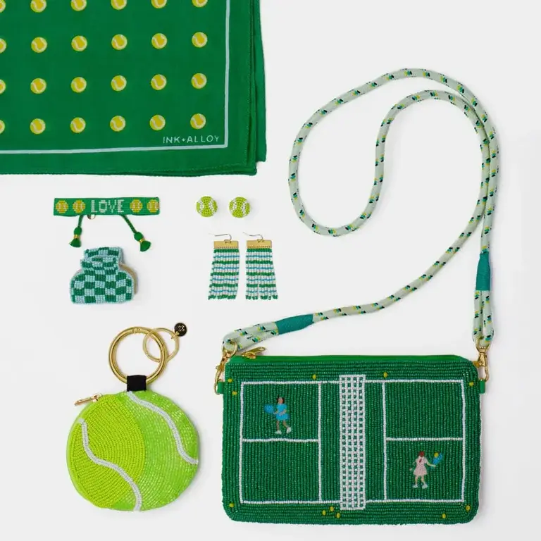Ink + Alloy Ink + Alloy Carson Square Cotton Scarf - Tennis 21"