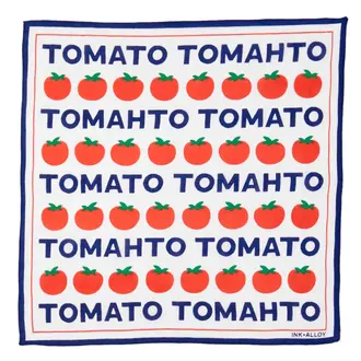 Ink + Alloy Ink + Alloy Carson Square Cotton Scarf - Tomato Tomahto 21"