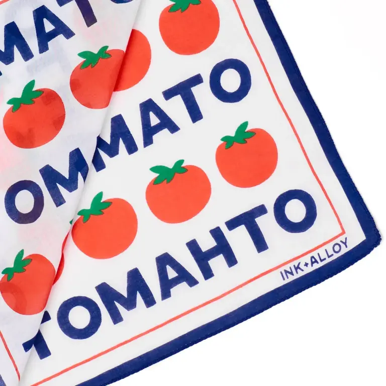 Ink + Alloy Ink + Alloy Carson Square Cotton Scarf - Tomato Tomahto 21"