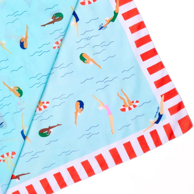 Ink + Alloy Ink + Alloy Olivia Square Cotton Scarf - Swimmers 36"
