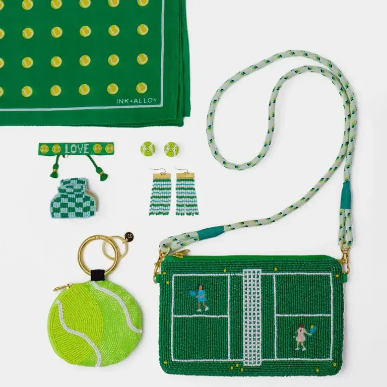 Ink + Alloy Ink + Alloy Mary Tennis Ball Beaded Coin Purse