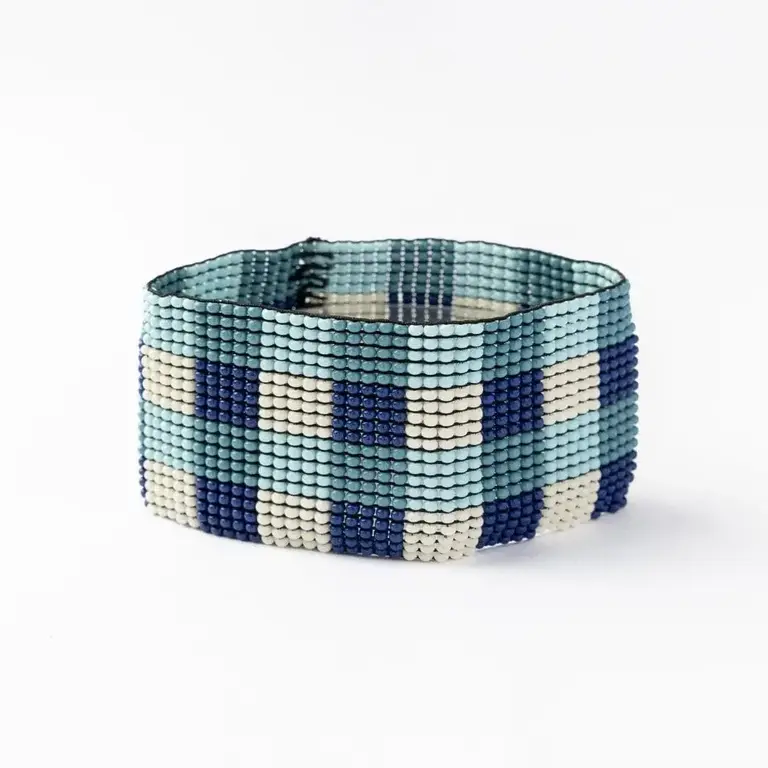 Ink + Alloy Ink + Alloy Kendall Gingham Stretch Bracelet Blue