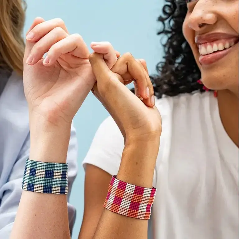Ink + Alloy Ink + Alloy Kendall Gingham Stretch Bracelet Blue
