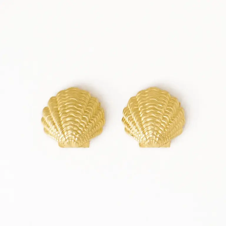 Ink + Alloy Ink + Alloy Pearl Shell Brass Earrings