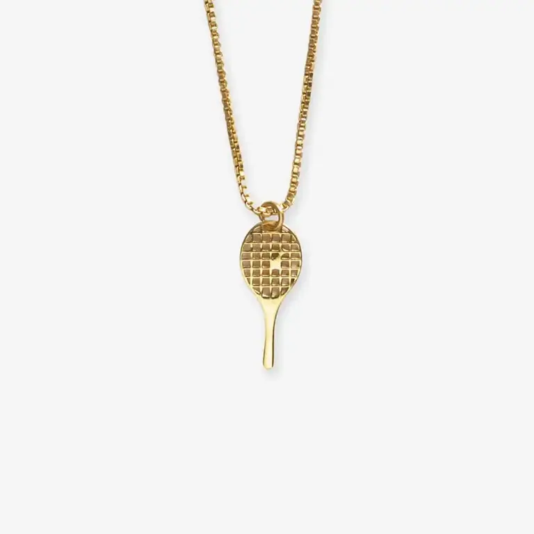Ink + Alloy Ink + Alloy Alice Tennis Racquet Necklace Brass