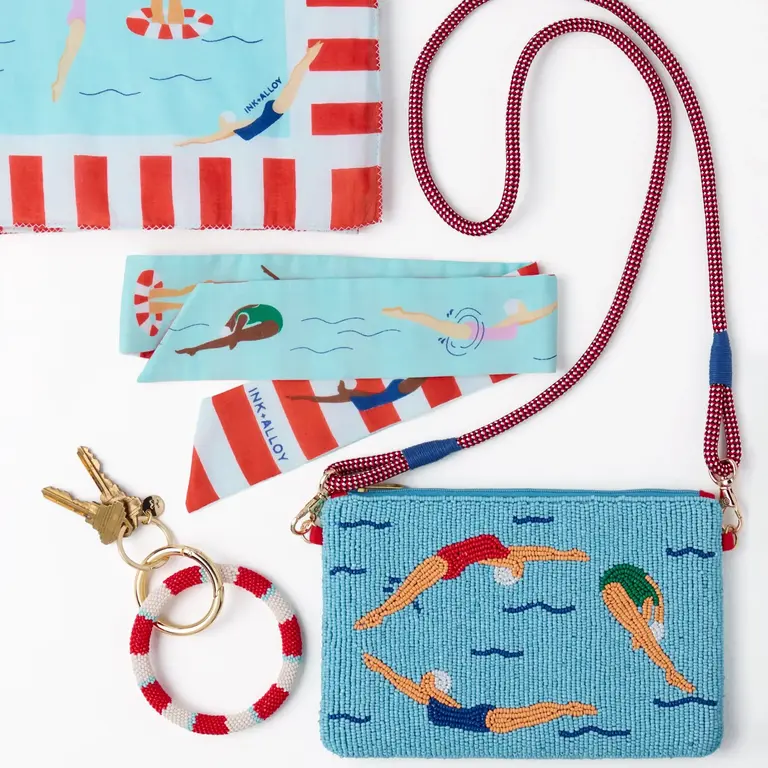 Ink + Alloy Ink + Alloy Camile Cotton Skinny Scarf Swimmers