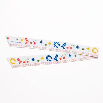 Ink + Alloy Ink + Alloy Camile Cotton Skinny Scarf Western Ink + Alloy Ink + Alloy Camile Cotton Skinny Scarf Western
