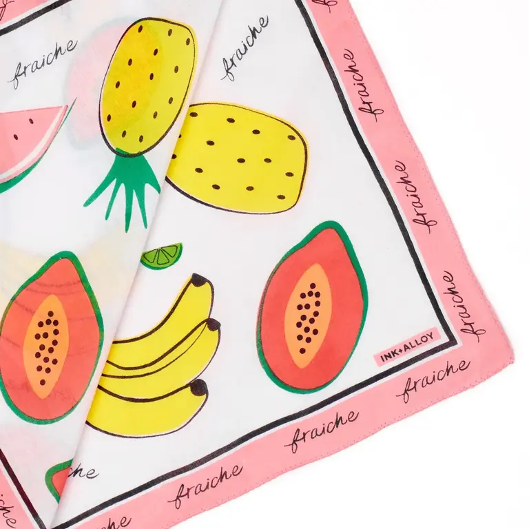 Ink + Alloy Ink + Alloy Carson Square Cotton Scarf - Fruit 21"