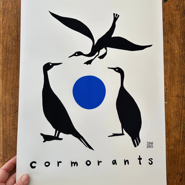 Slow Loris Slow Loris Cormorants Art Print 13x19" (Unframed)