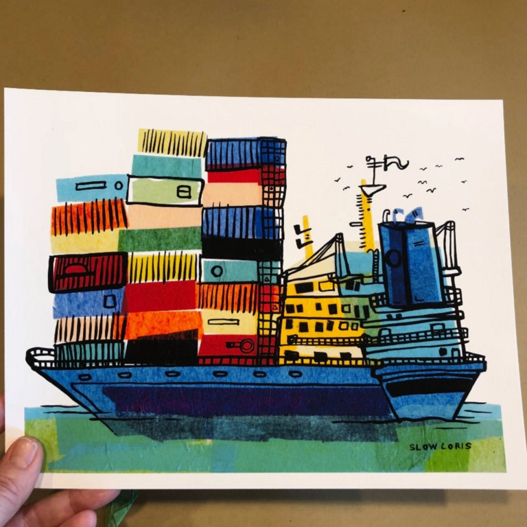 Slow Loris Slow Loris Container Ship Art Print 8.5x11 (unframed)