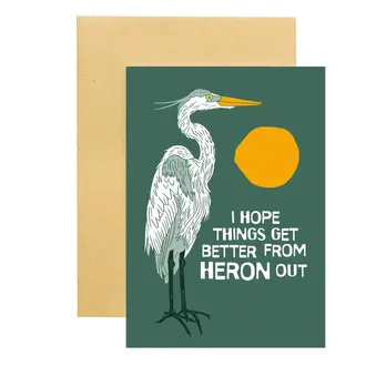 Woosah Woosah Heron Out Card