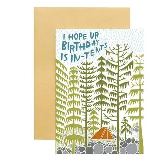 Woosah Woosah In-Tents Birthday Card