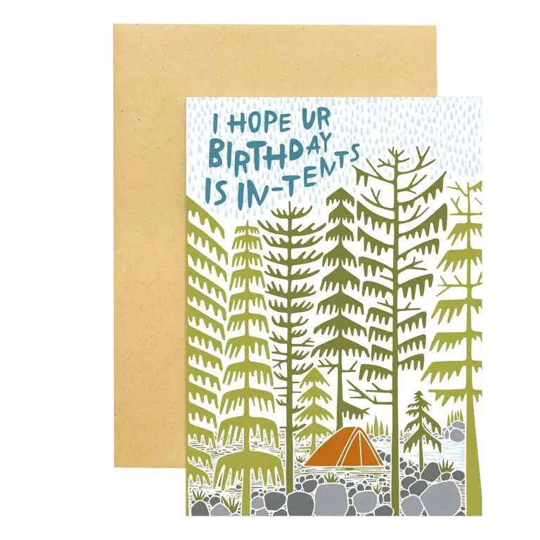 Woosah Woosah In-Tents Birthday Card