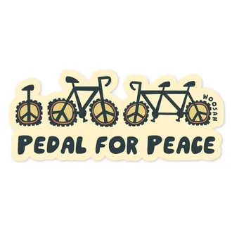 Woosah Woosah Pedal For Peace Sticker