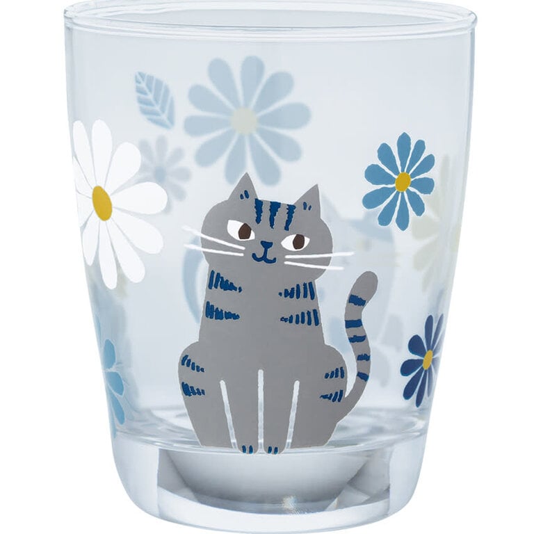 Fika Japan Fika Juice Glass Flower Cat