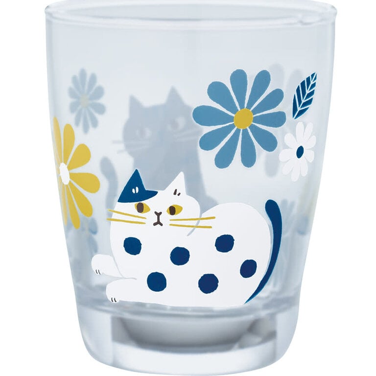 Fika Japan Fika Juice Glass Flower Cat