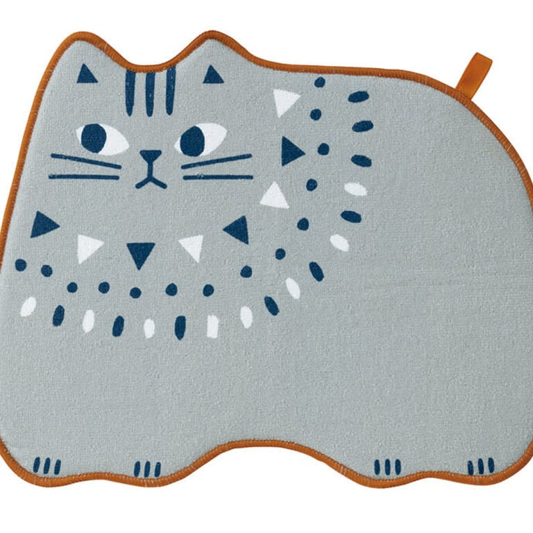 Fika Japan Cat Dish Drying Mat Grey