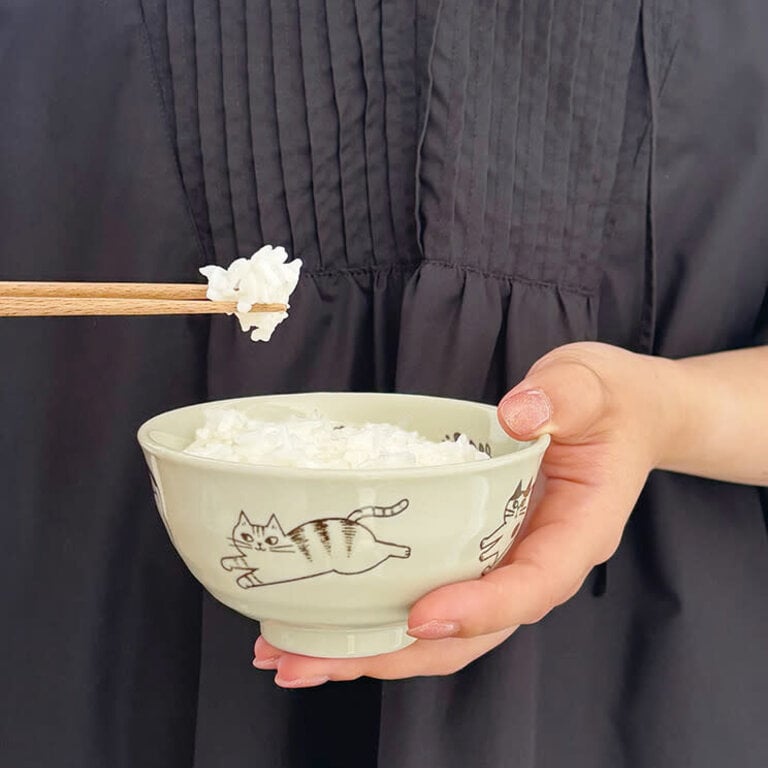 Fika Japan Fika Rice Bowl Cat Brown