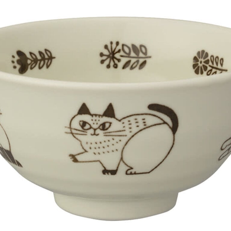 Fika Japan Fika Rice Bowl Cat Brown