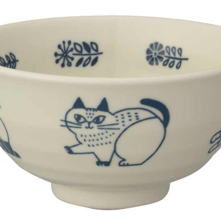 Fika Japan Fika Rice Bowl Cat Navy