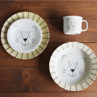 Fika Japan Fika Ceramic Lion Dinner Set / 4