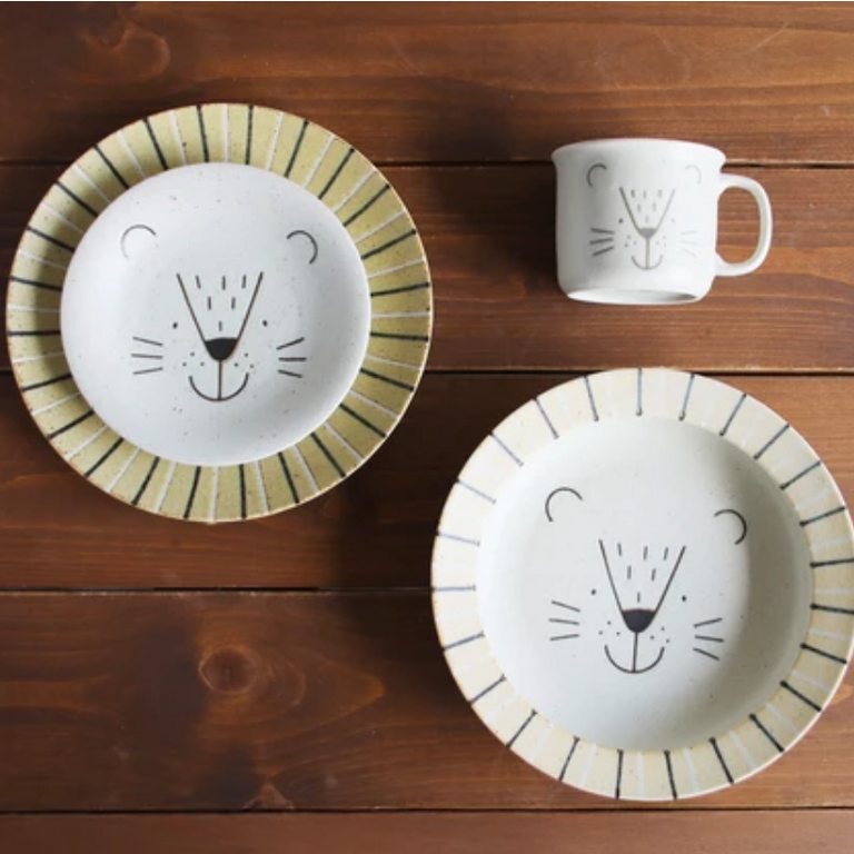 Fika Japan Fika Ceramic Lion Dinner Set / 4