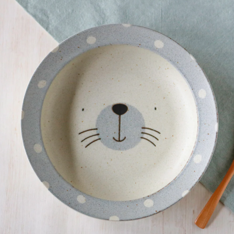 Fika Japan Fika Ceramic Sesame Seal Deep Plate
